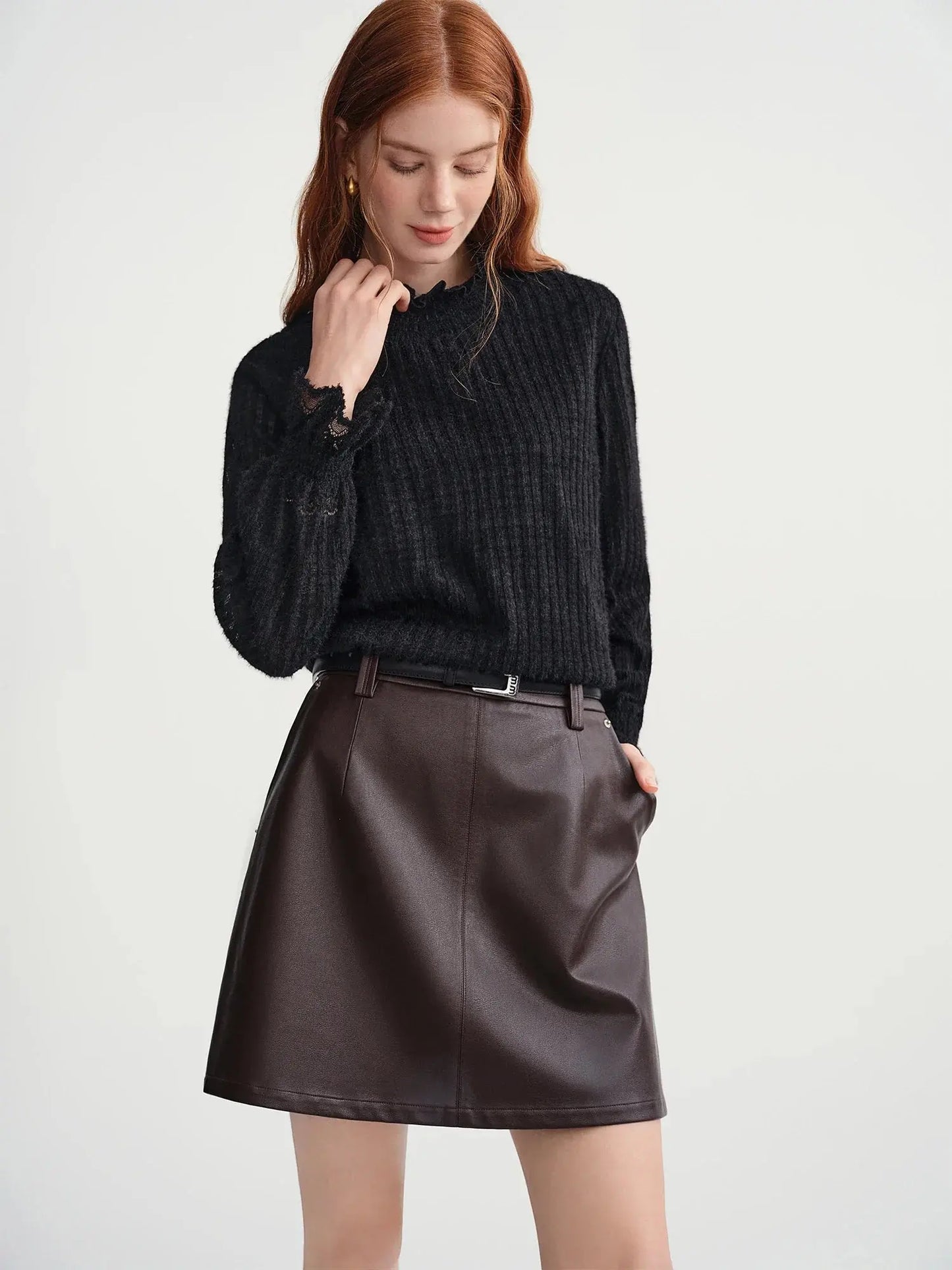 Women's Autumn Fairycore Lace Top – Loose & Elegant Pullover LORAN STORE