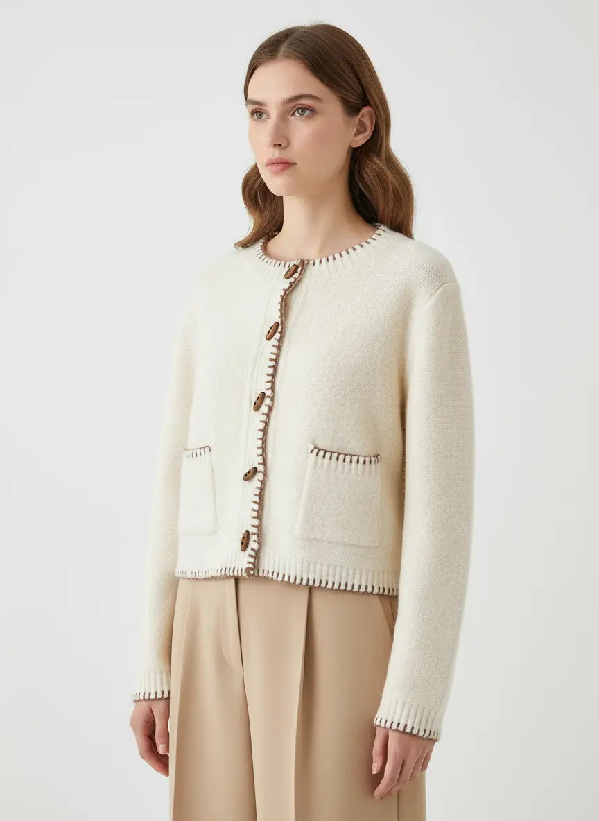 Cozy Long-Sleeve Cashmere Sweater for Women - Loran