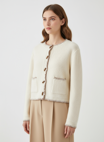 Cozy Long-Sleeve Cashmere Sweater for Women