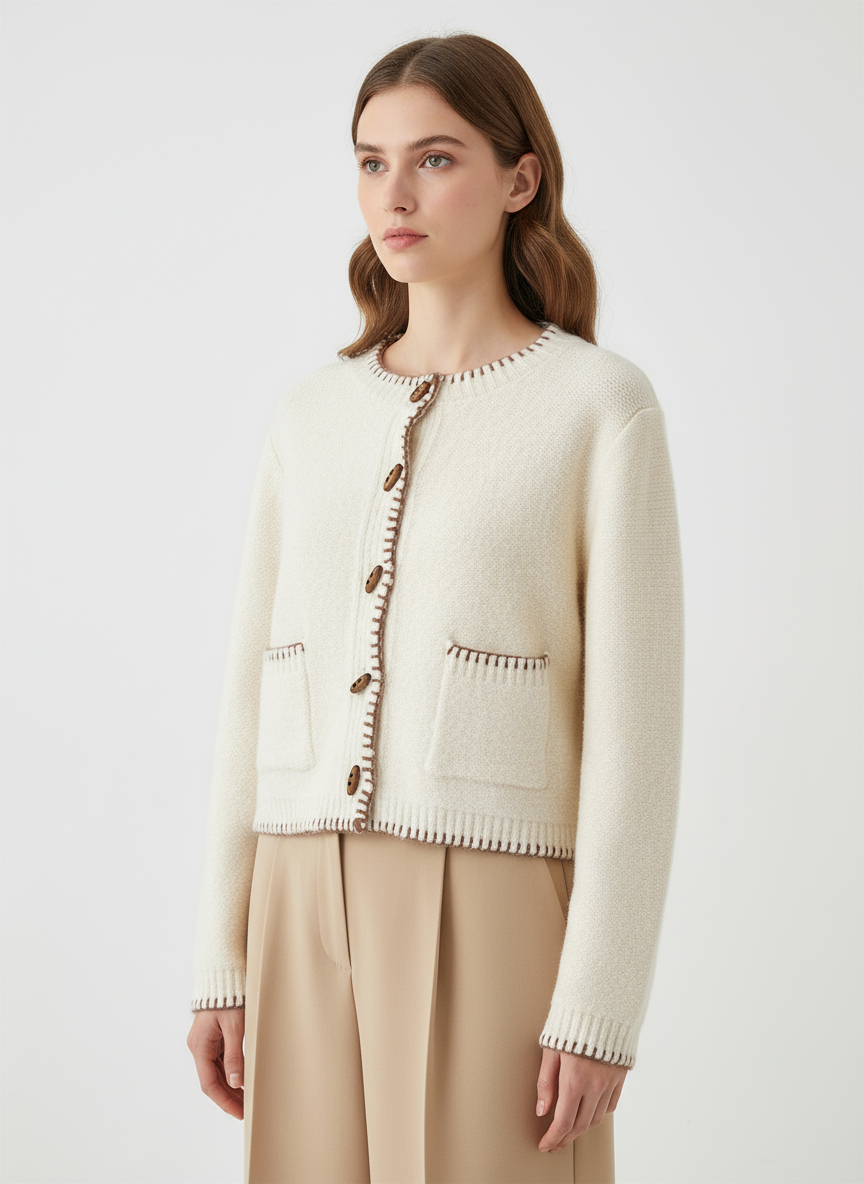 Cozy Long-Sleeve Cashmere Sweater for Women