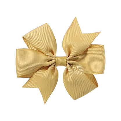 Solid Color Grosgrain Ribbon Hair Bow Clips for Girls