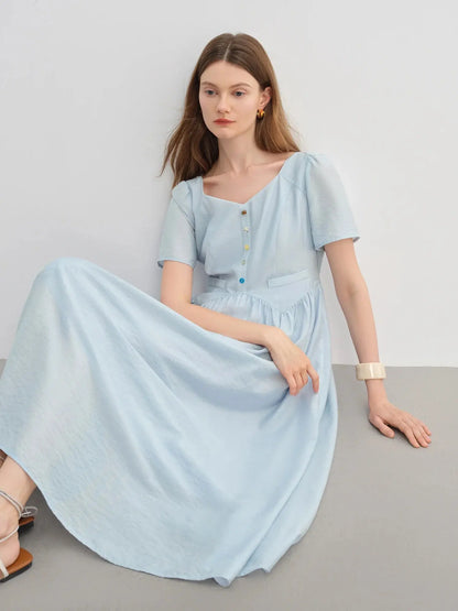 Vibrant Button-Down Style in White Sand & Sea Salt - Loran
