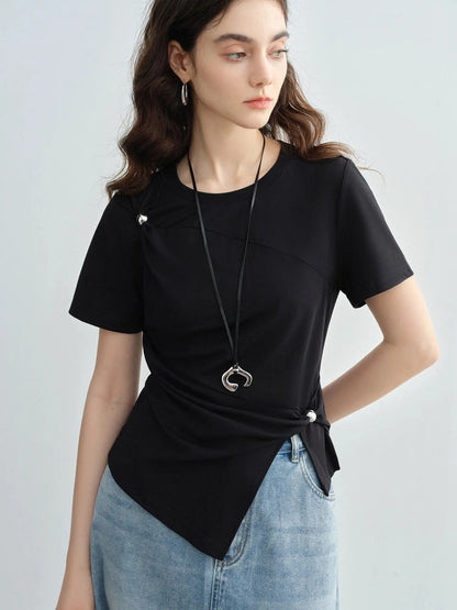 Chic Minimalist Short-Sleeve Top LORAN STORE