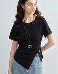 Chic Minimalist Short-Sleeve Top