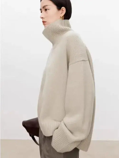 Luxurious Pure Cashmere Turtleneck Sweater - Loran