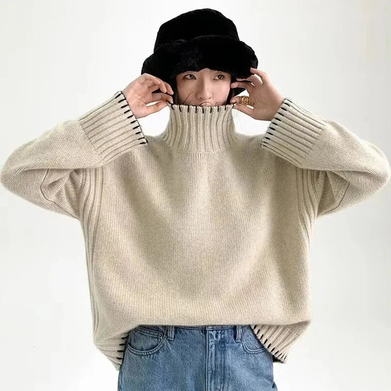 Luxurious Cashmere & Wool Turtleneck Sweater - Loran