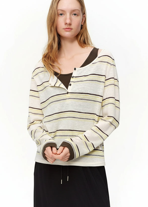 Women’s Striped 2-Piece Set Spring Sleeveless Casual Fit