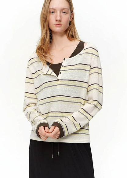 Women’s Striped 2-Piece Set Spring Sleeveless Casual Fit Loran