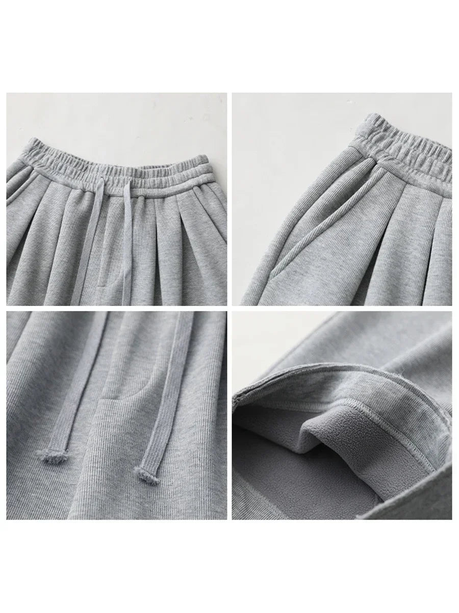 Thick Plush Joggers Autumn & Winter Drawstring Pants Loran