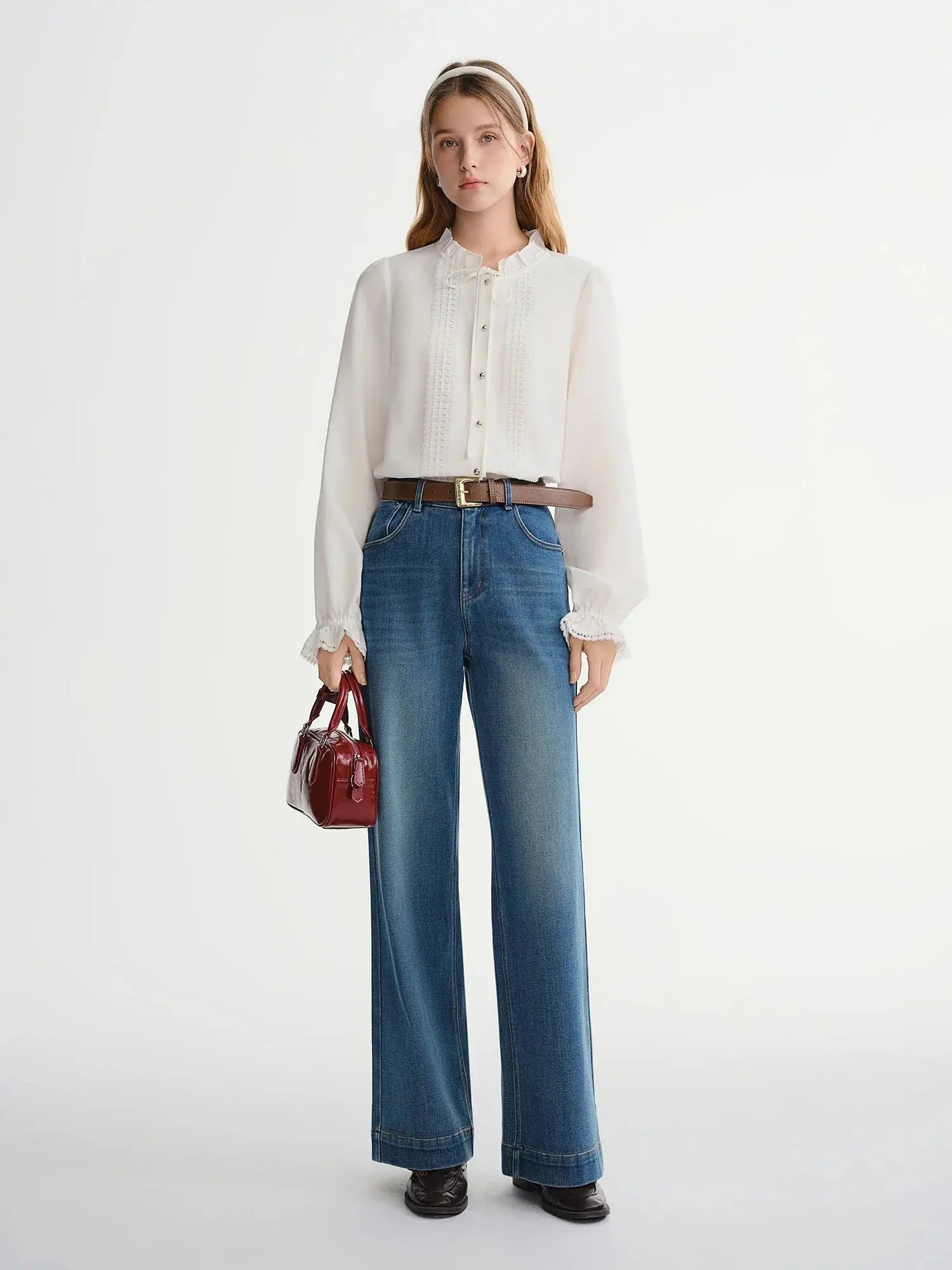 Perfect Stretch High-Waist Straight Leg Jeans for Plus Sizes - Loran