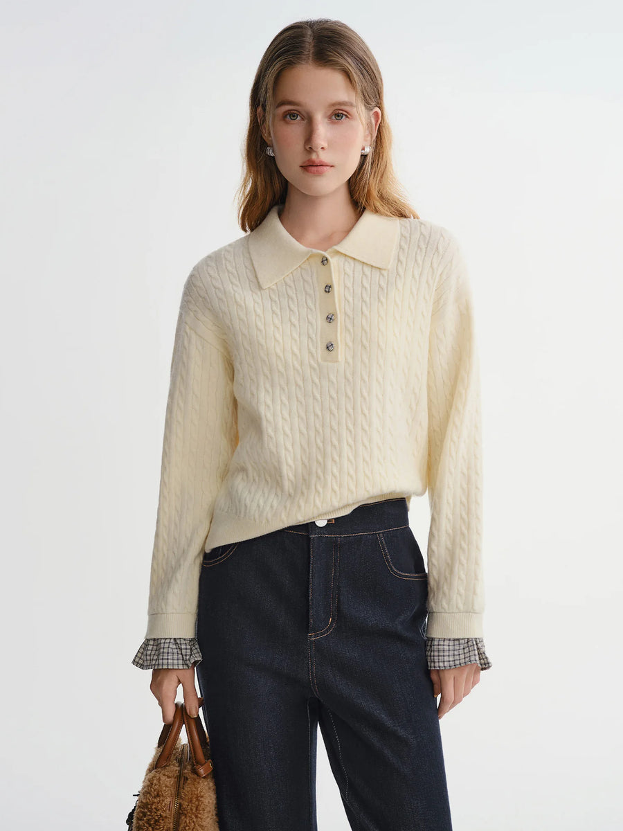 Twist Knit Cable Stitch Sweater