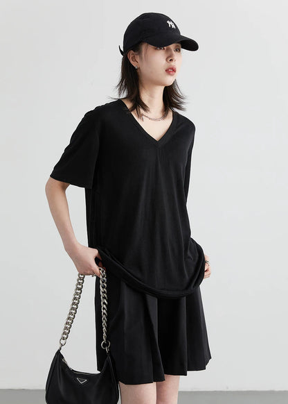 CHIC VEN Women T-Shirts Loose Casual Solid New Basic Cool Tees for Girl Short Sleeved Female Top Spring Summer 2025 Clothing Loran