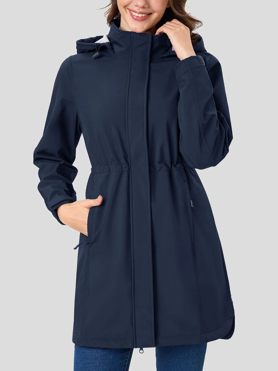 Women's Waterproof Fleece-Lined Hooded Parka