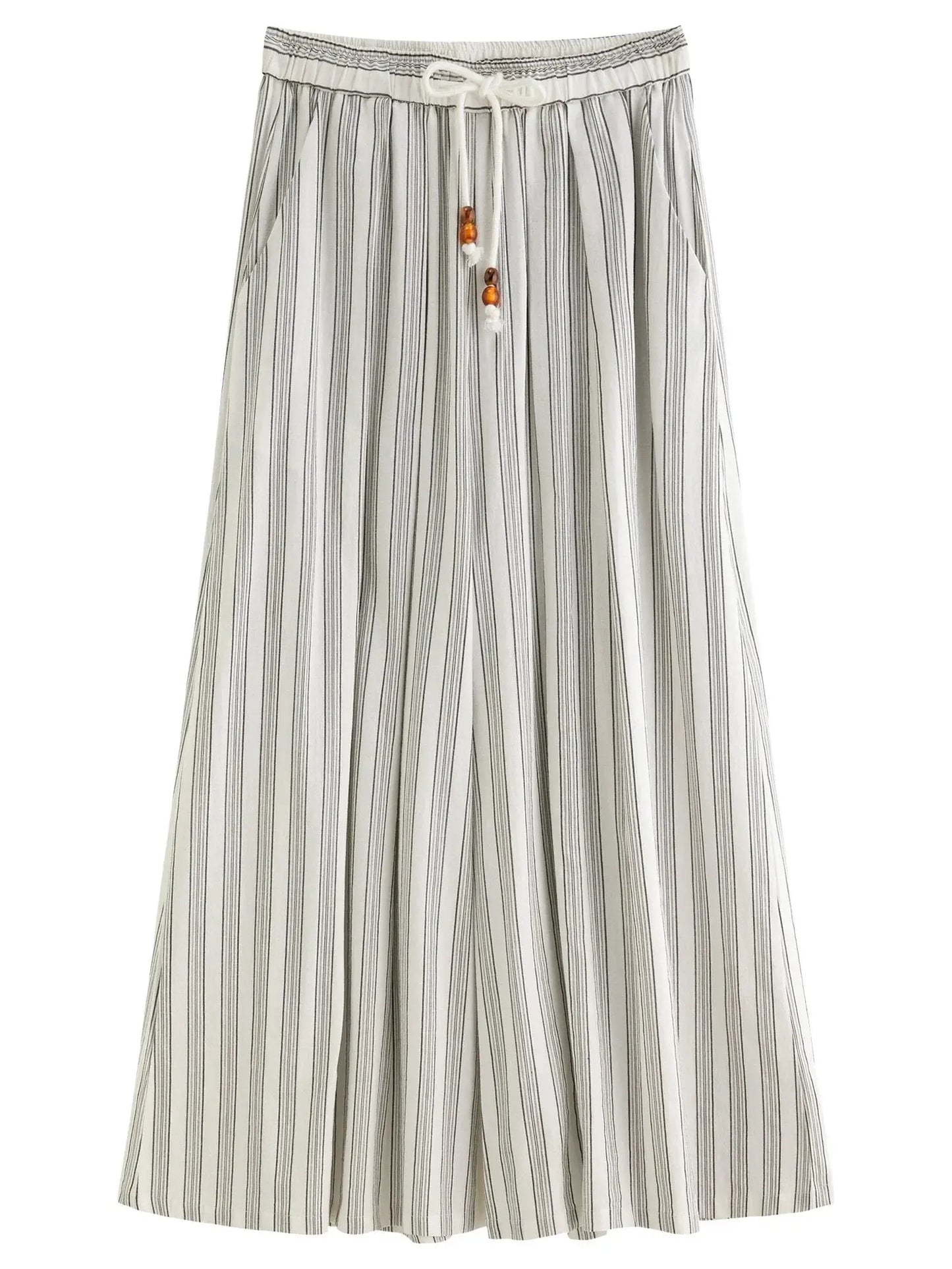 Minimalist Summer Drawstring Cotton-Linen Textured Trousers - Loran