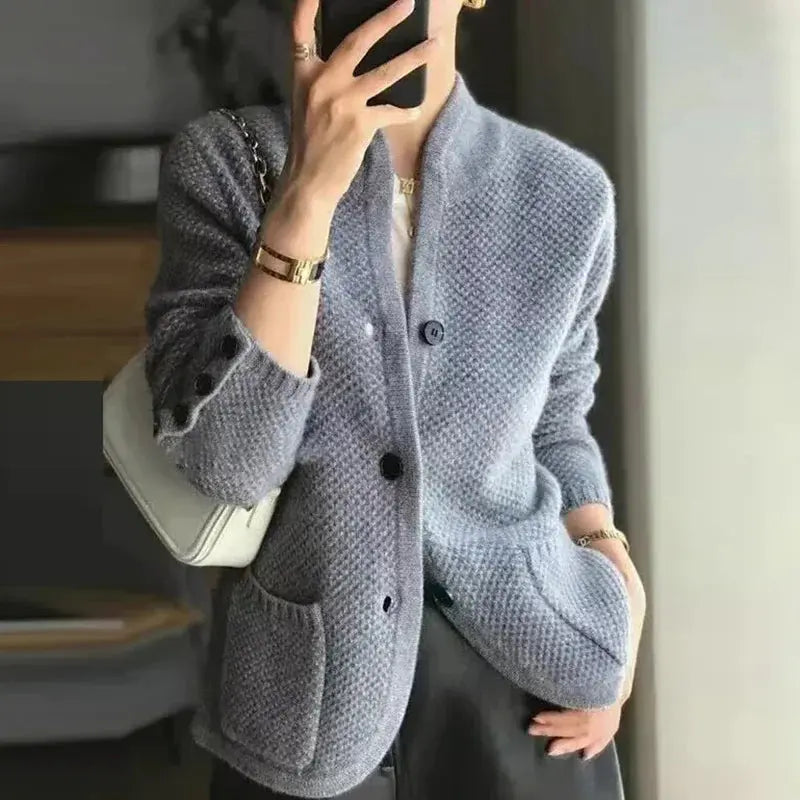 Women's Casual Long Sleeve Sweater Jacket - Loran