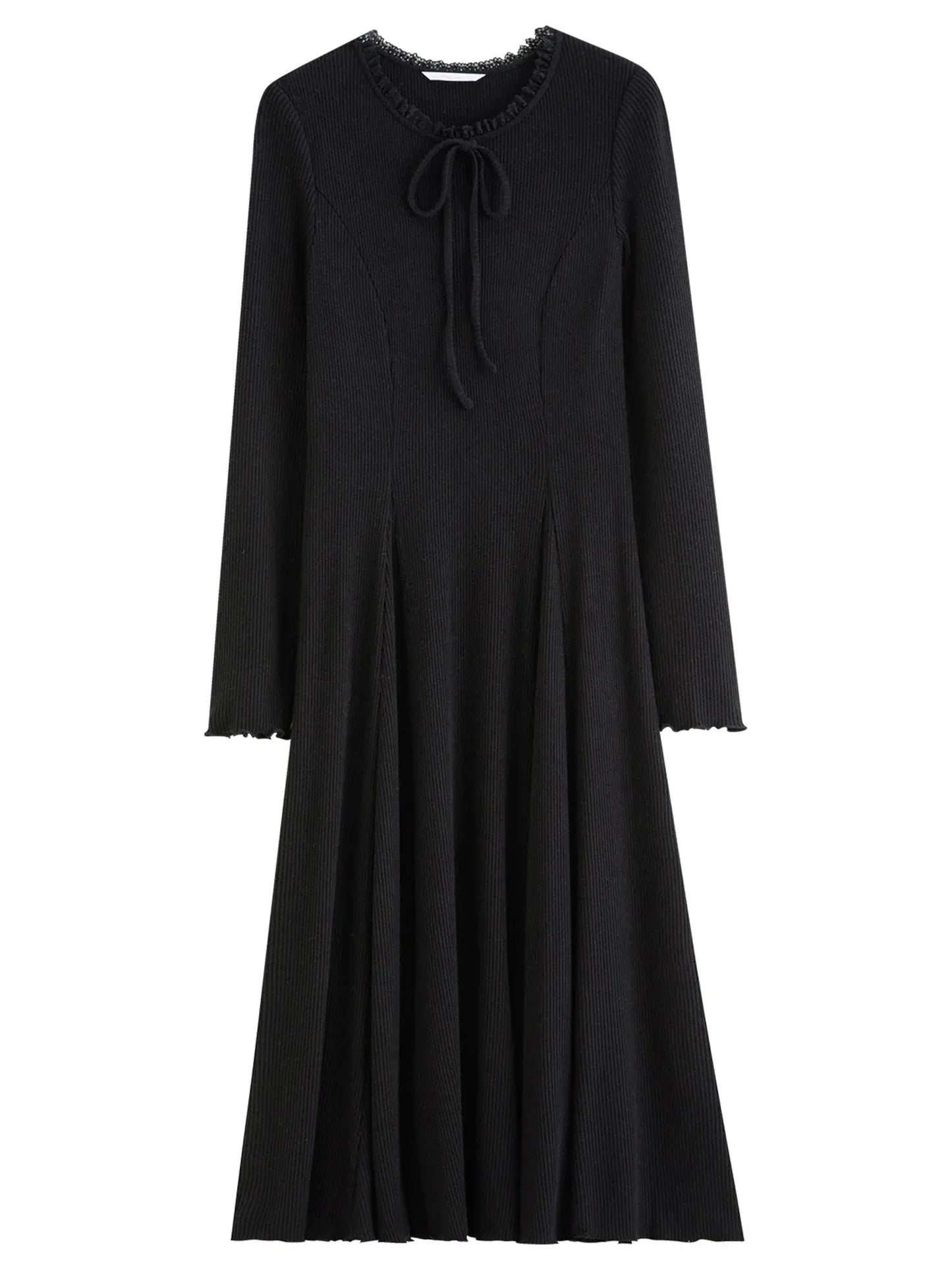 Slim Fit Bodycon Long Dress with Lace - Loran