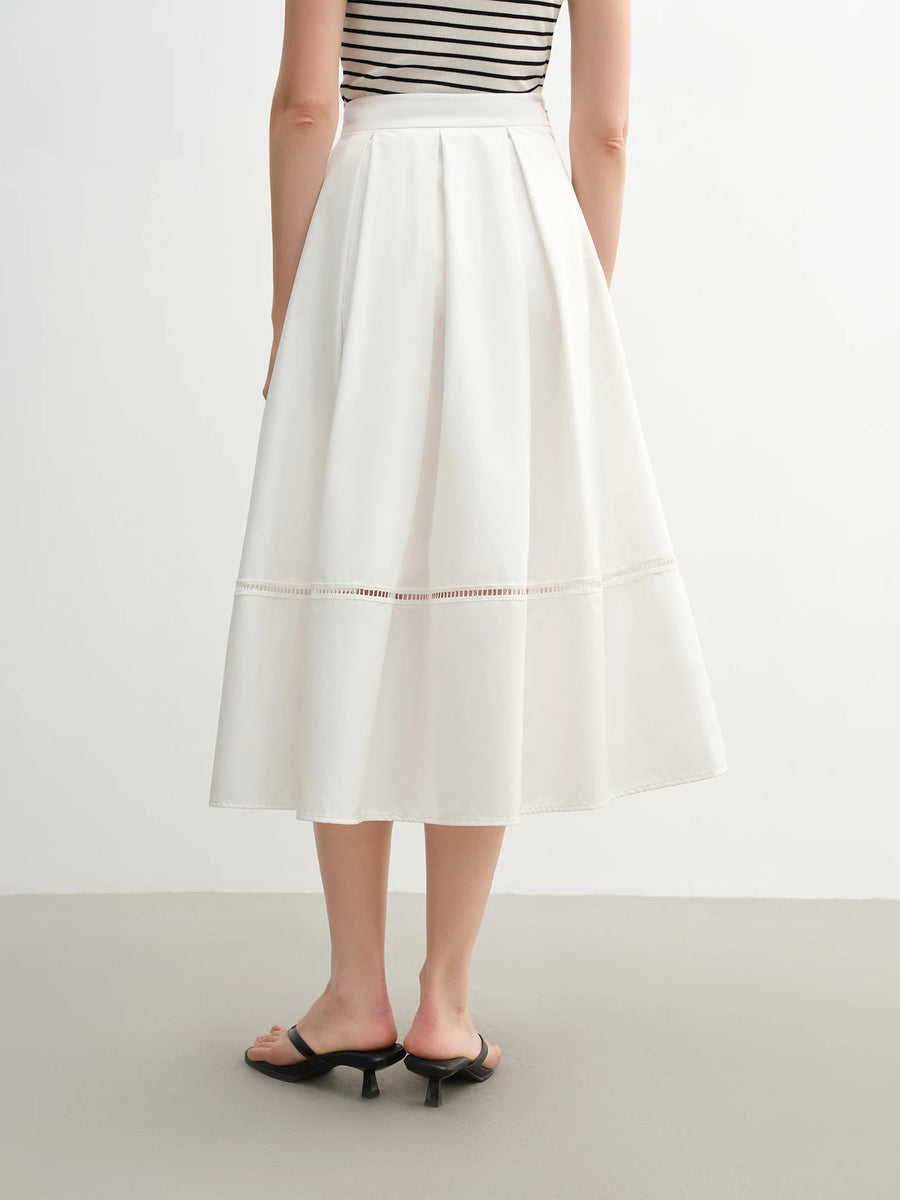 Retro Art Print Plus Size High-Waist Long Skirt