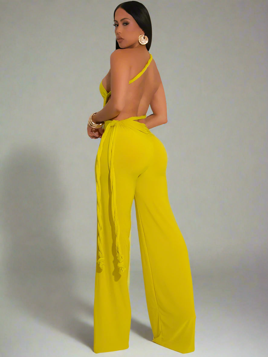 Backless Halter Jumpsuit for Women