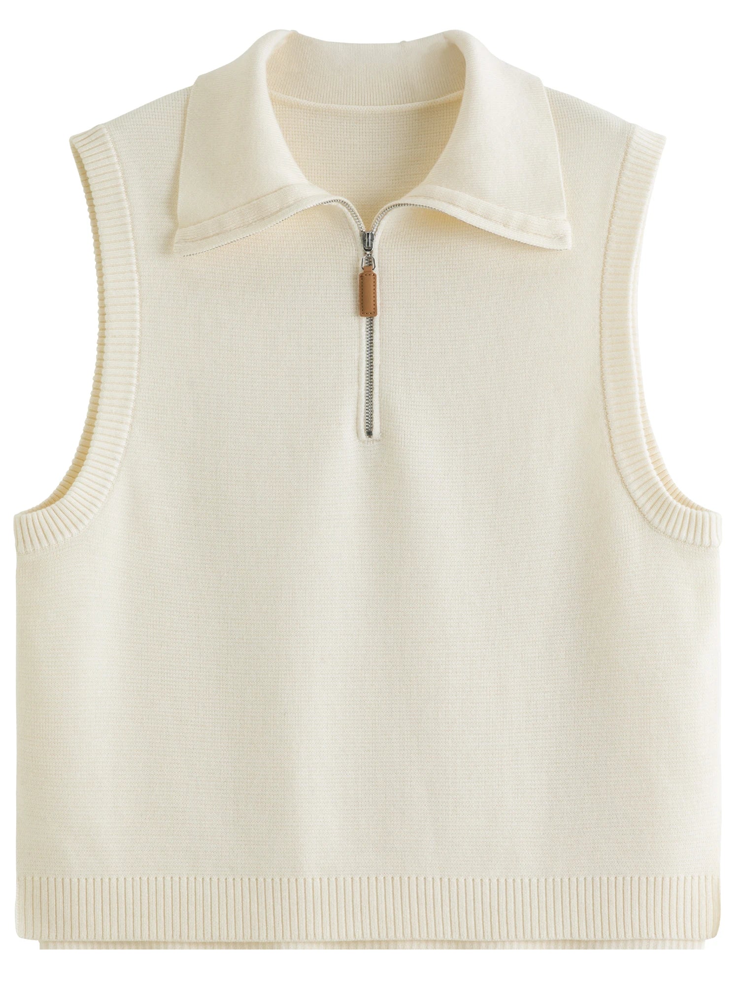 Lapel Knit Vest Chic Button-Up Spring Waistcoat Loran