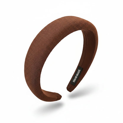 Solid Color Wide Sponge Headband for Women