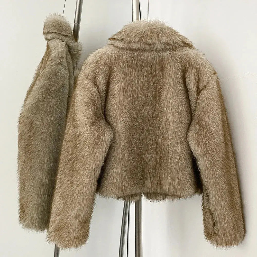 Women's Vintage Faux Fur Jacket - Loran
