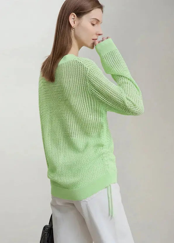 Minimalist Women’s V-Neck Knit Pullover Loran
