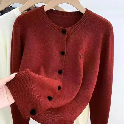 Vintage Love Button Knit Cardigan - Loran