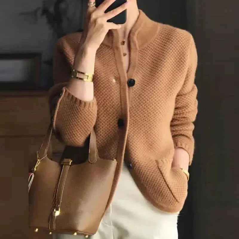 Women's Casual Long Sleeve Sweater Jacket - Loran