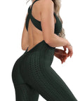 Backless Halter Jumpsuit with Built-in Push-Up Romper