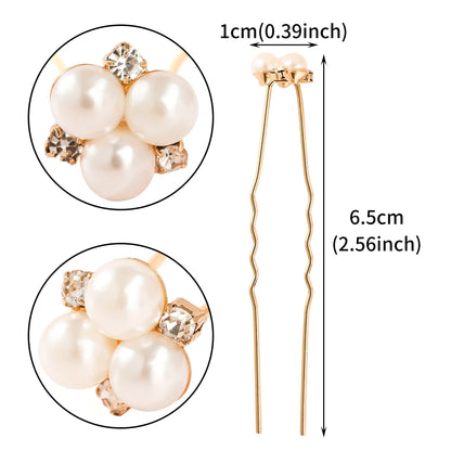 Handmade Pearl Hairpin Set Bridal & Party Hair Clips