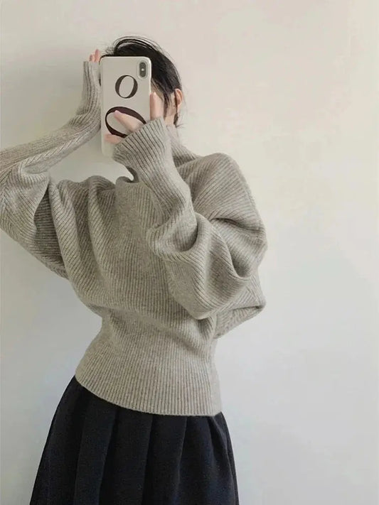 Chic Vintage Wind Turtleneck Pullover Sweater - Loran
