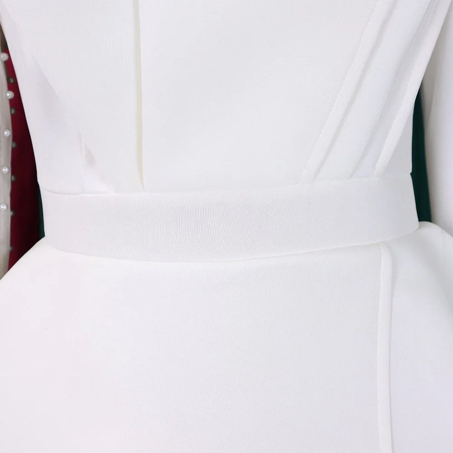 Beaded Transparent Sleeve Jumpsuit