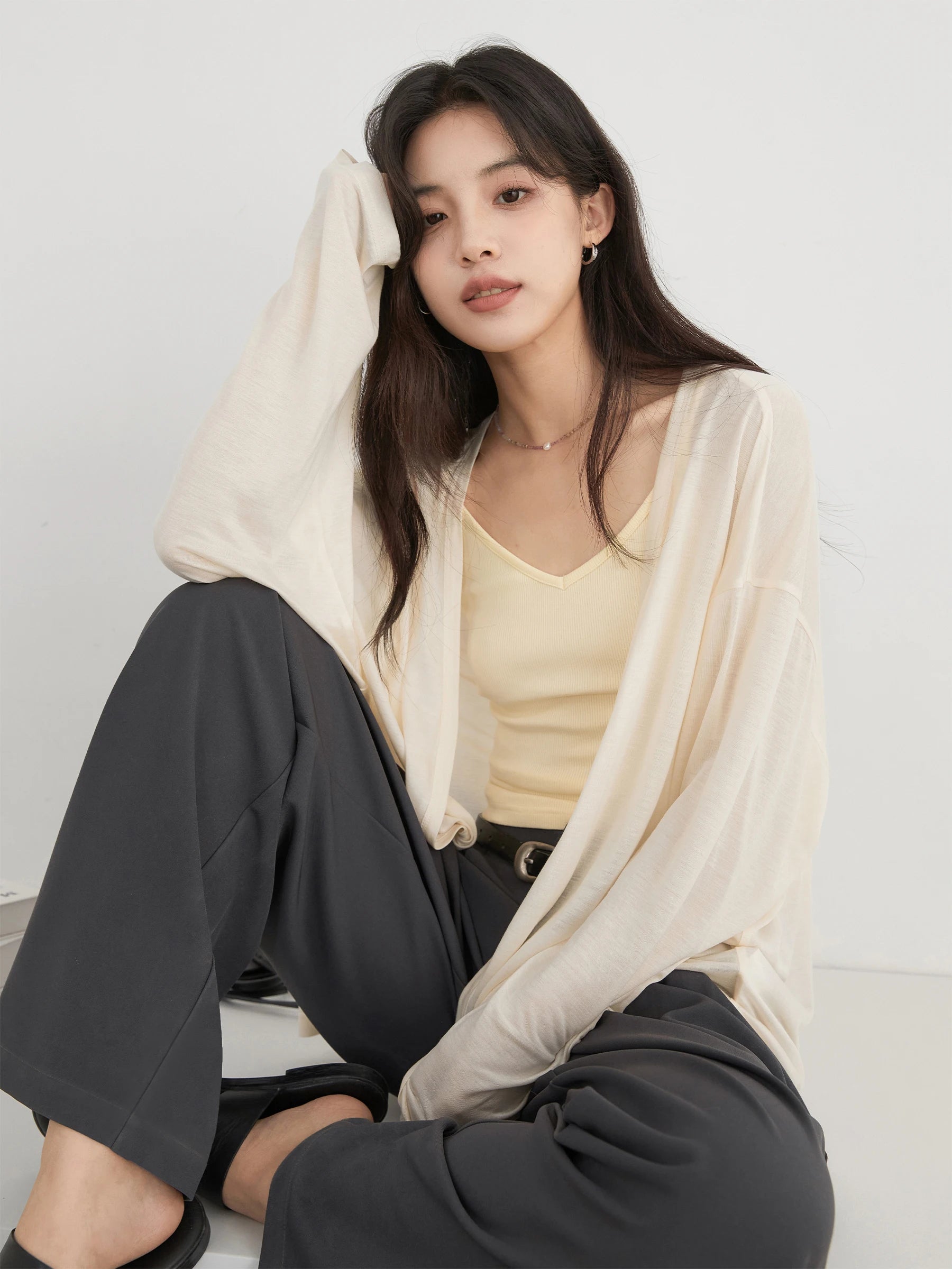 Lace-Up Summer Cardigan Sun Protection Shawl Coat Loran