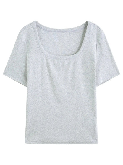 High-Stretch V/U Neck Tee Loran