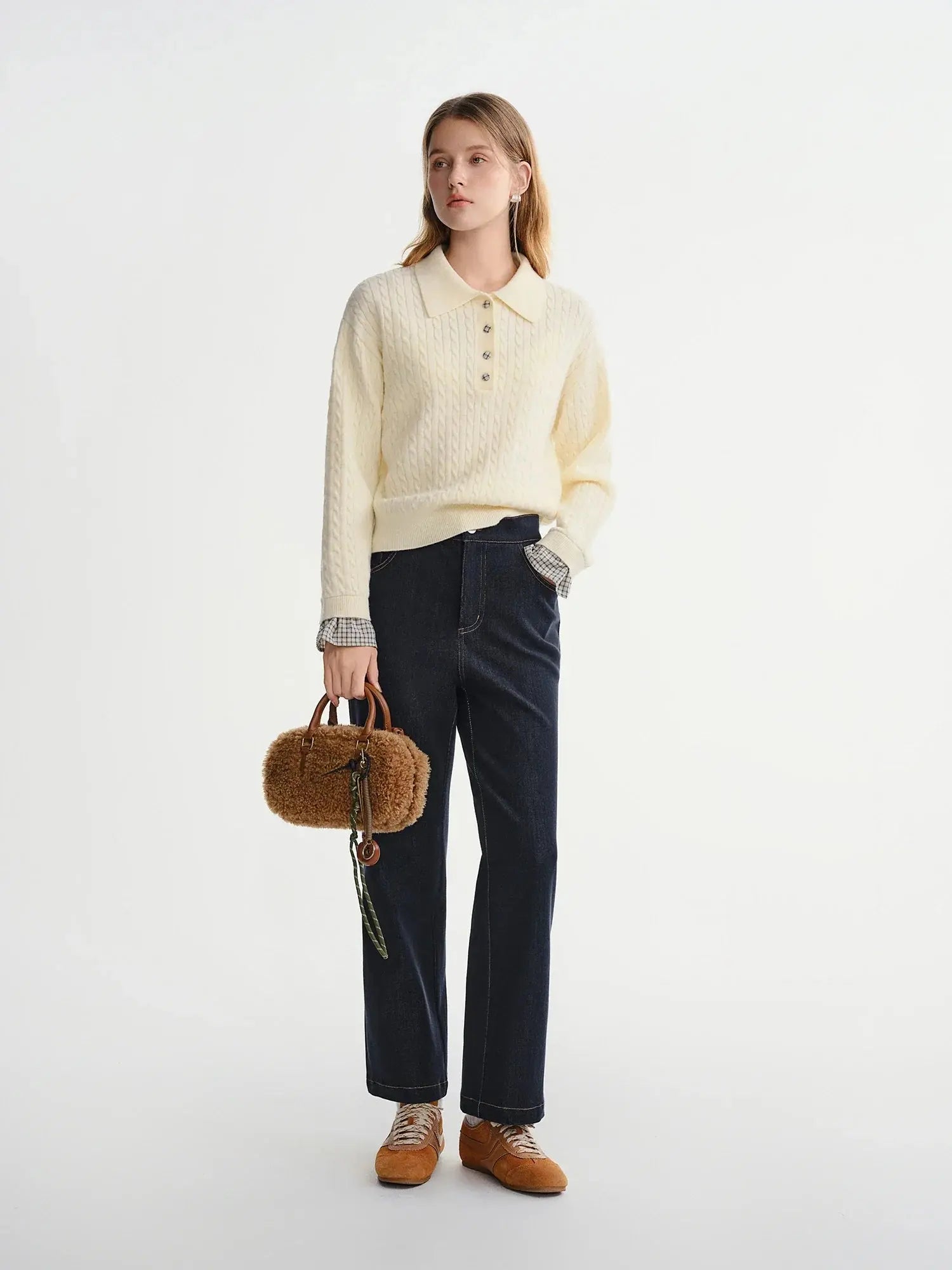 Women's Plus Size Comfort Straight Leg Denim Trousers - Loran