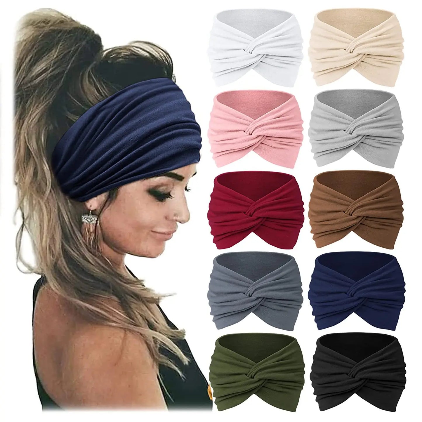 Women's Non-Slip Sports Headbands Soft & Elastic