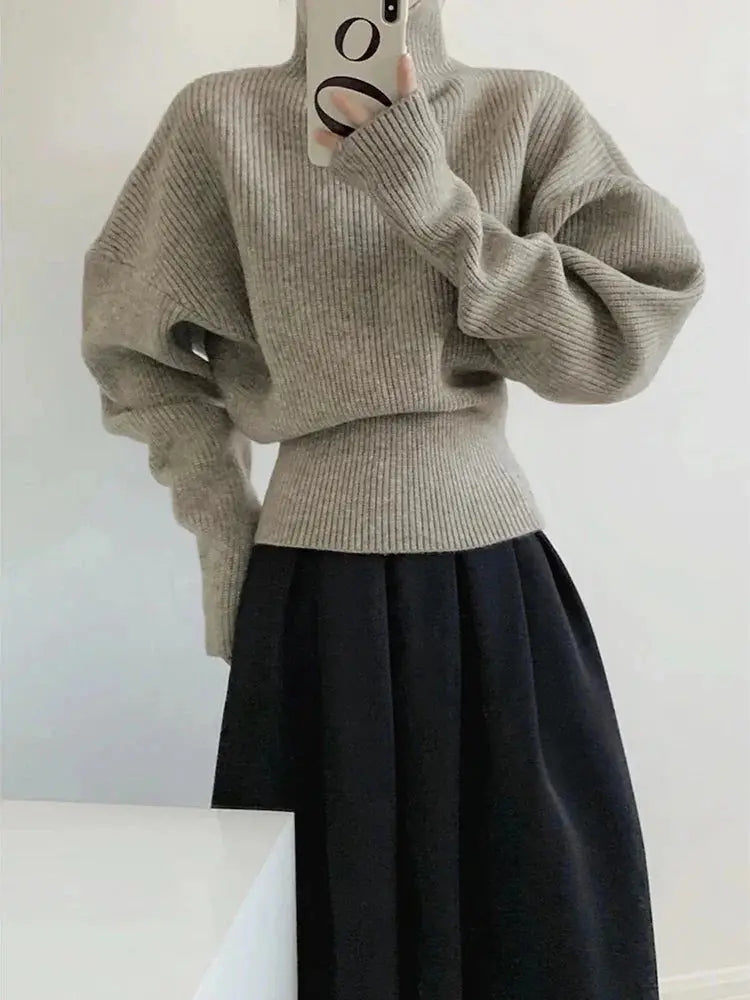 Chic Vintage Wind Turtleneck Pullover Sweater - Loran