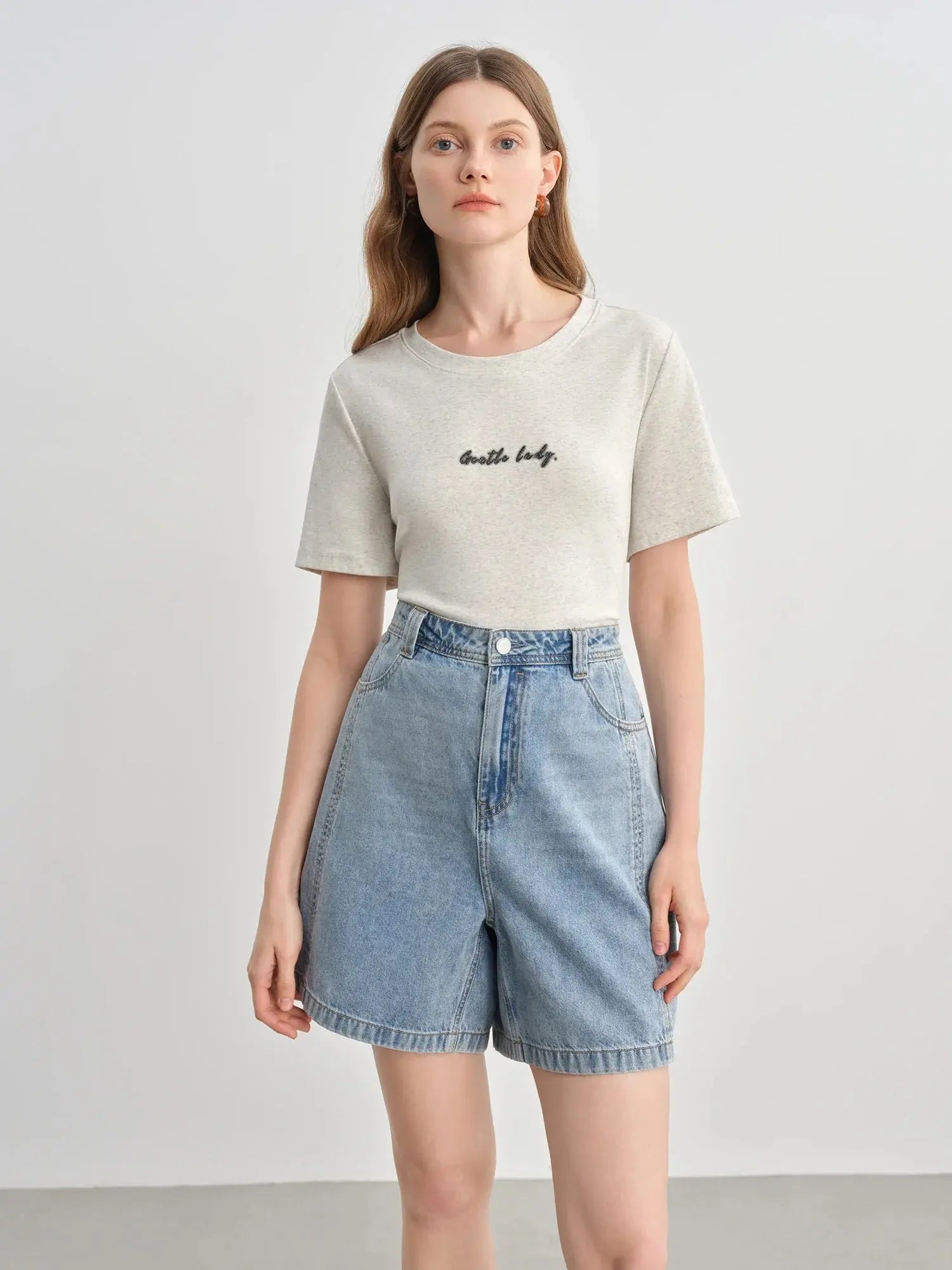 Plus-Size Contrast Letter Tee LORAN STORE