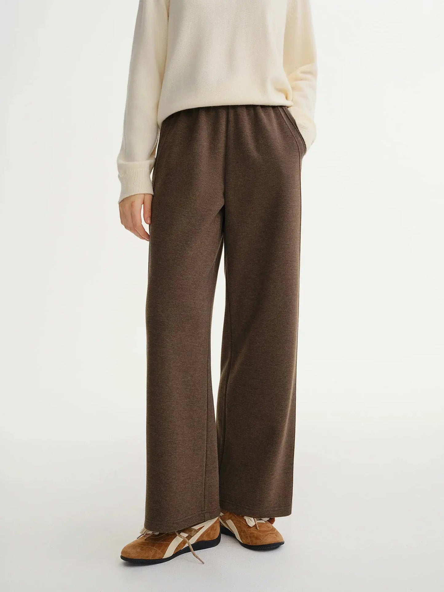 Plus Size Relaxed Wide-Leg Elastic Pants - Loran