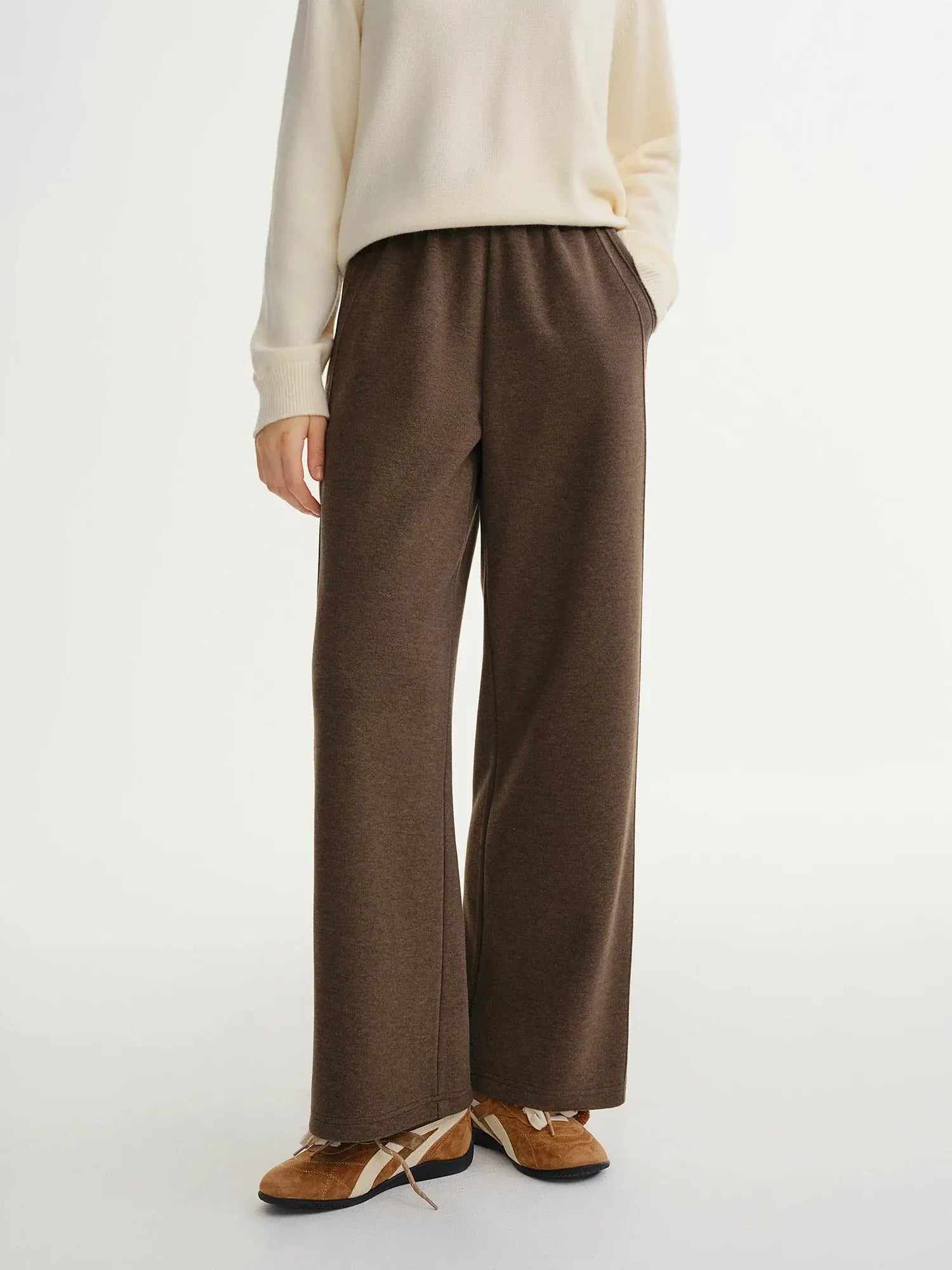 Plus Size Relaxed Wide-Leg Elastic Pants - Loran