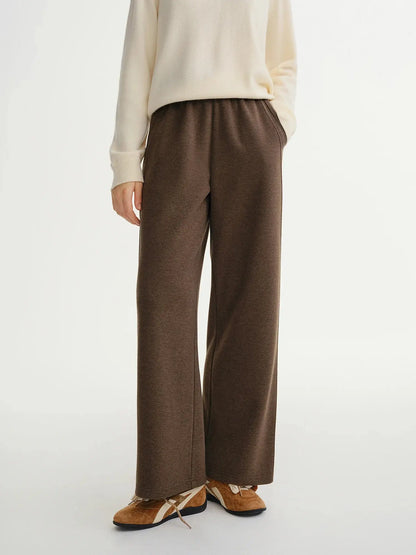 Plus Size Relaxed Wide-Leg Elastic Pants - Loran