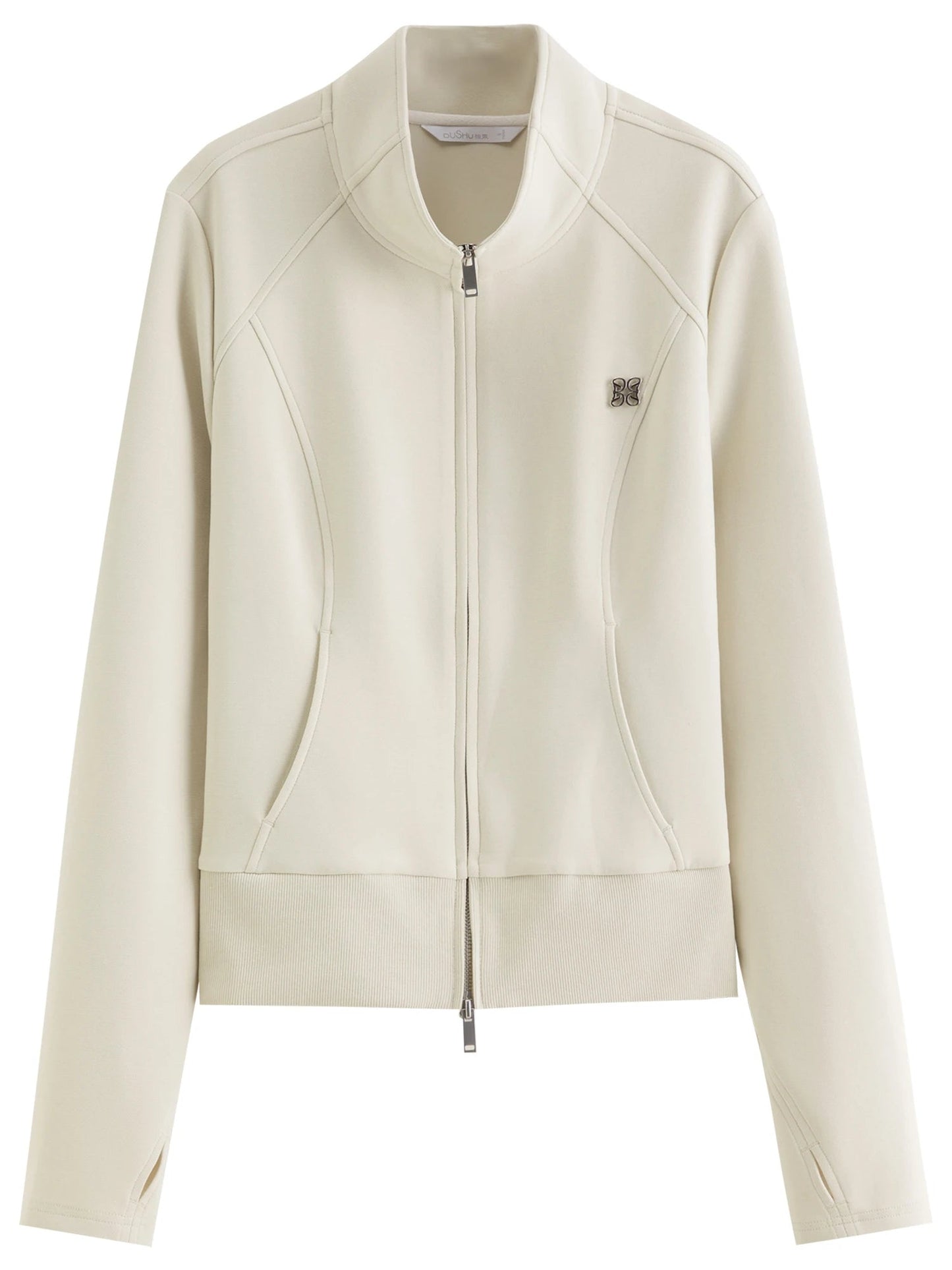 DUSHU 【Relaxed Code】Women Notched Collar Casual Hooded Sweater New Arrival Spring 2026 Collection Chic Short Jacket Spring Coat Loran