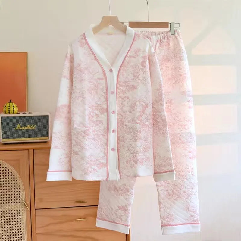 Women's Warm Winter Pajamas Set