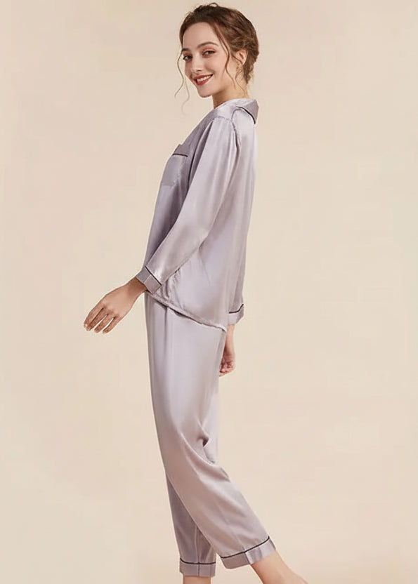 Women’s Real Silk Pajama Set Luxury Home Set Loran