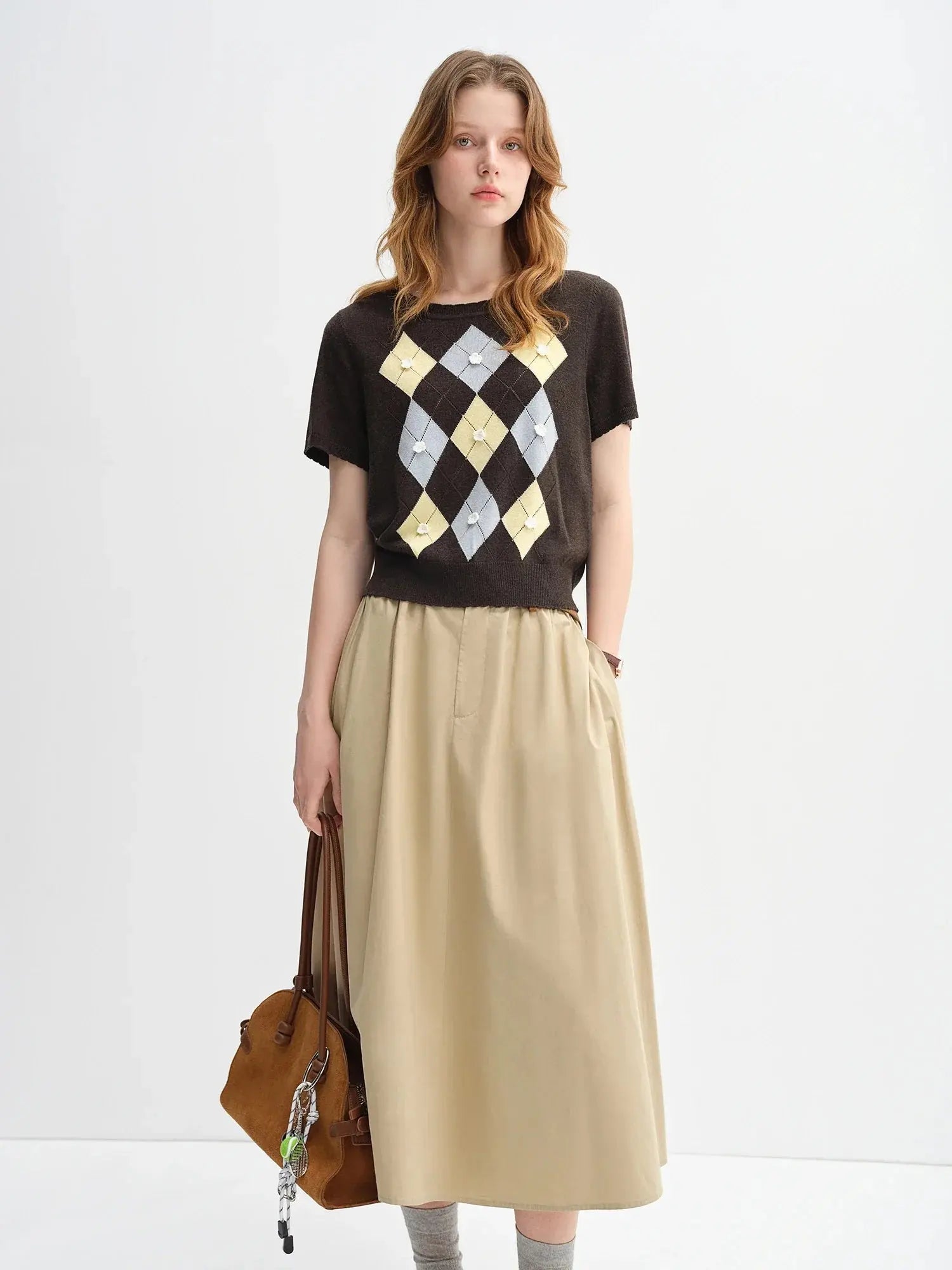 Women’s Textured Embroidery Knit Top LORAN STORE