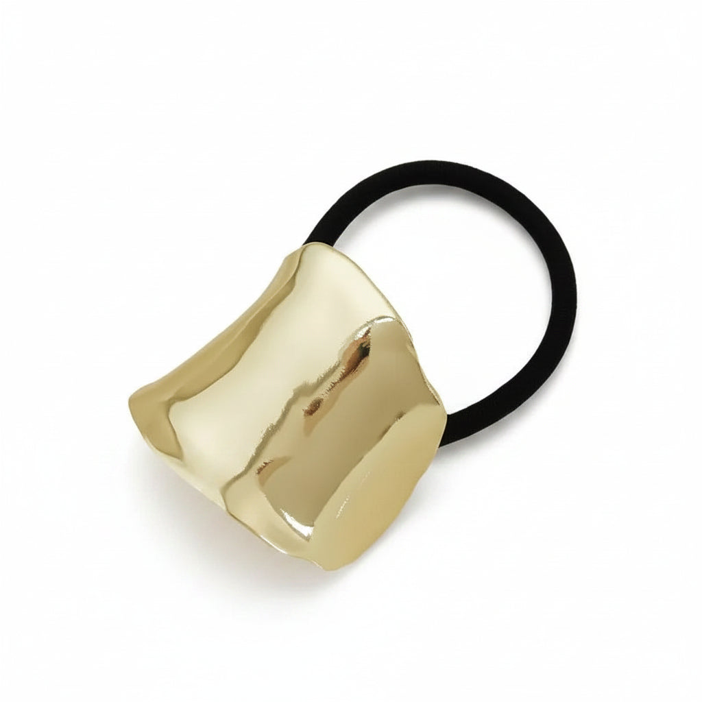 High-End Geometric Metal & Letter Headband Hair Ties