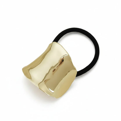 High-End Geometric Metal & Letter Headband Hair Ties