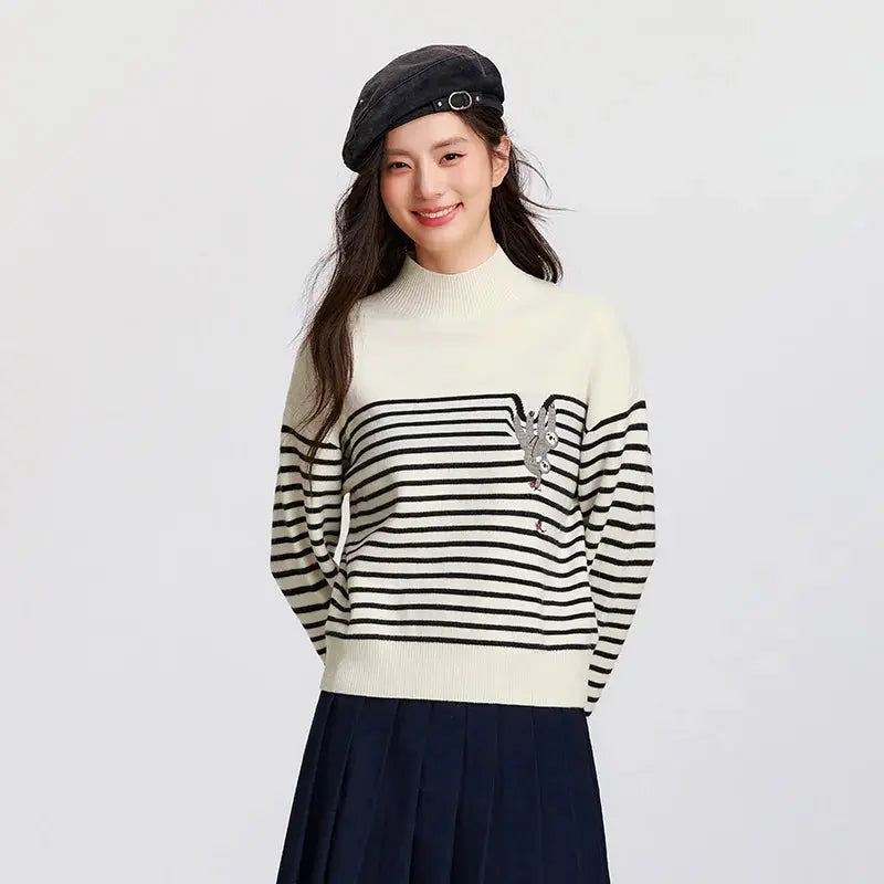Women's Loose Half Turtleneck Sweater LORAN STORE