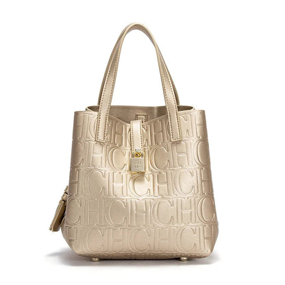 CHCH Women's Steel Embossed Tote Bag Handheld Bun Mother Bag