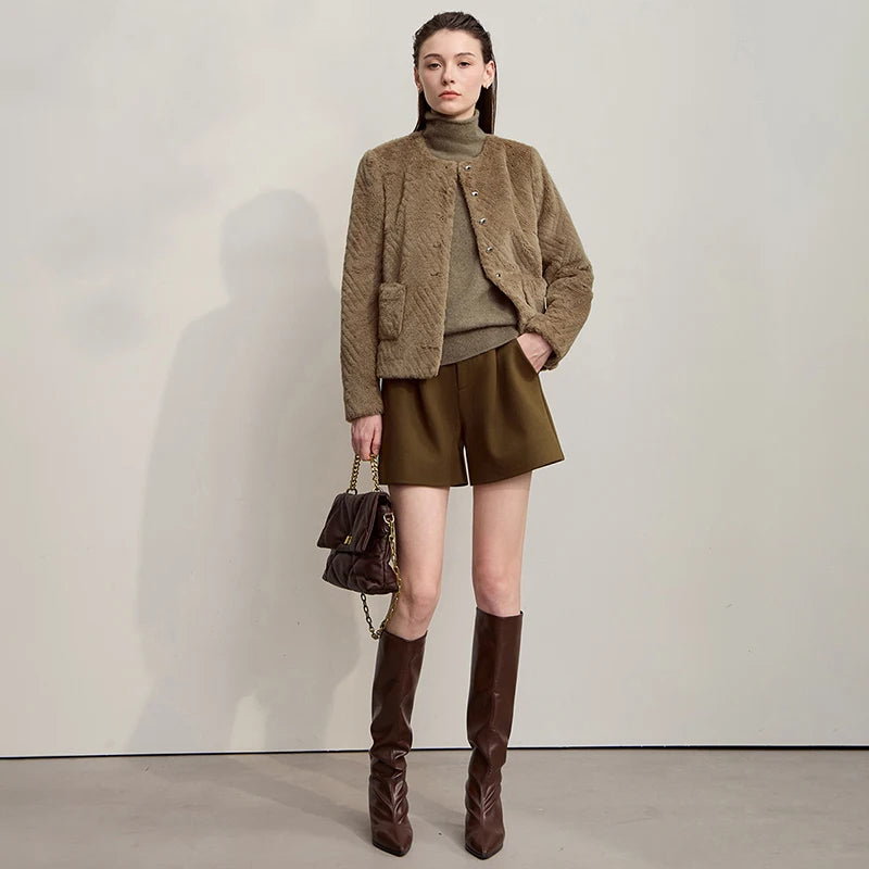 Women's Versatile Warm Knit Winter Coat